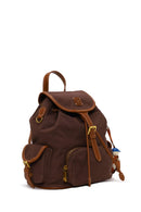 Woman Brown Fabric Backpack | Derimod