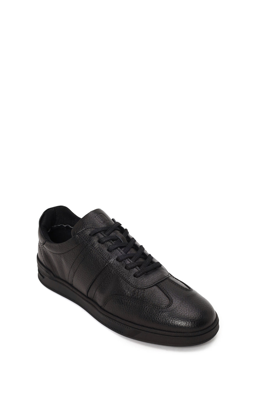 Male Black Lace-up Leather Sneaker