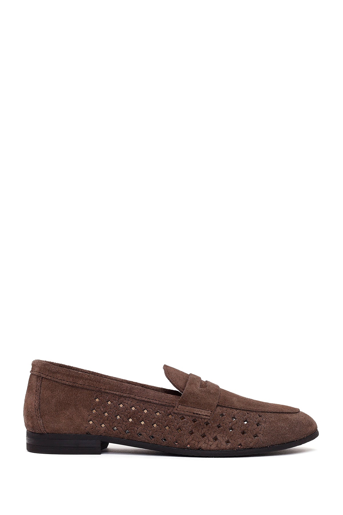 Woman Dark Mink Suede Loafer 26PFD511810 | Derimod
