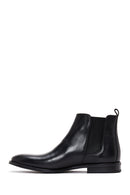 Men's Black Leather Casual Chelsea Boots | Derimod