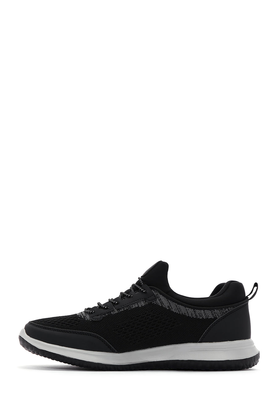 Derimod Zero Men's Black Lace-Up Thick Soled Fabric Sneaker