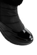 Skechers Women's Black Arch Fit Smooth - Cool Puff Patent Leather Thick Soled Boots | Derimod