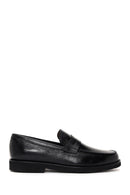 Men's Black Leather Casual Loafer | Derimod