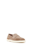 Men's Beige Suede Leather Casual Loafer | Derimod