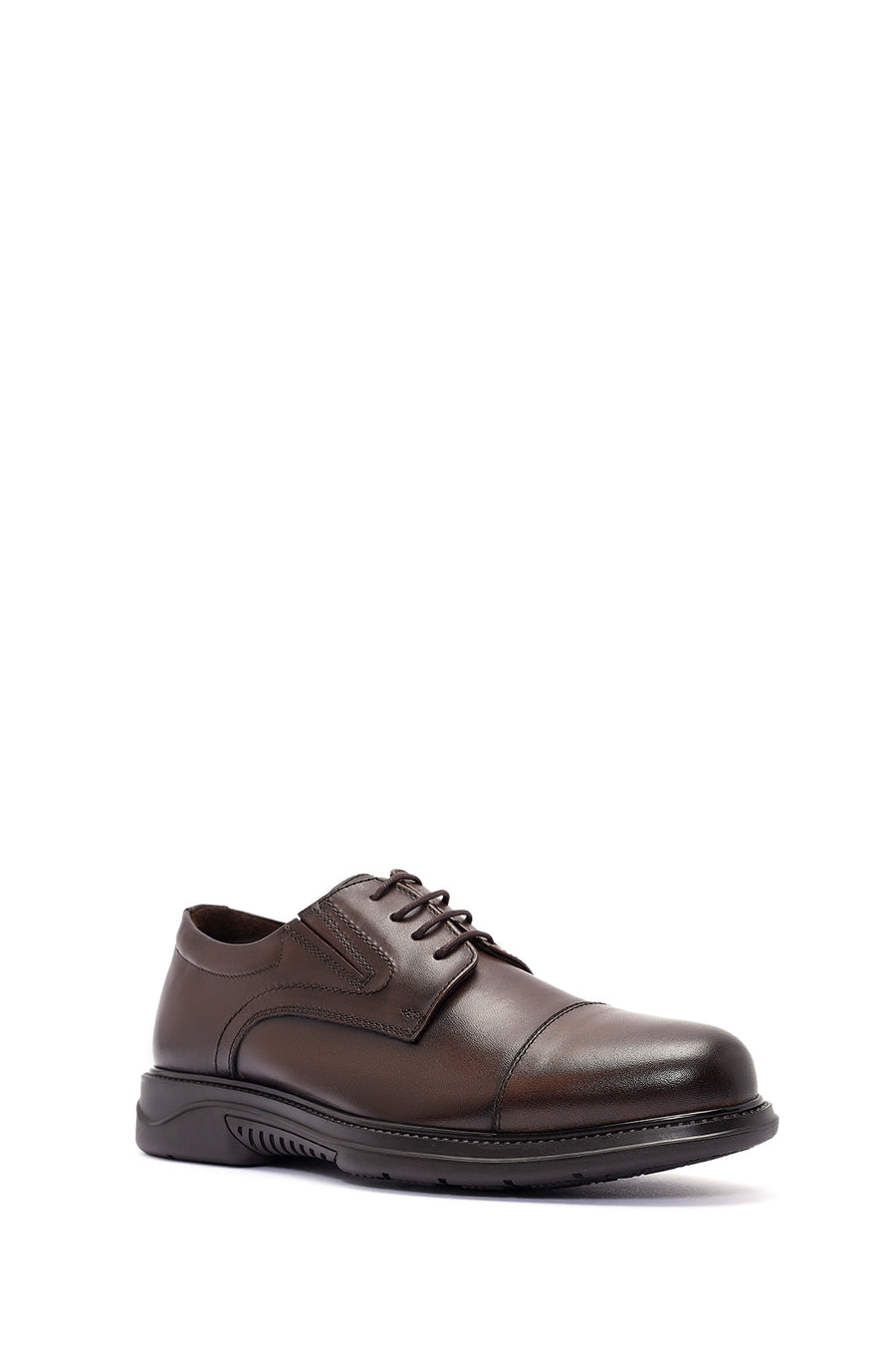 Men's Brown Lace-up Leather Casual Shoes