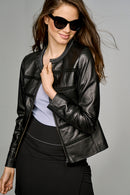 Celine Women's Leather Jacket | Derimod