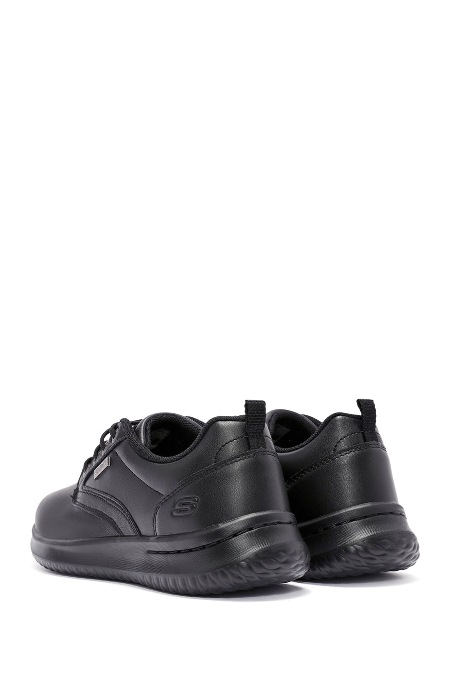 Skechers Erkek siyah Delson - Antigo Bağcıklı Deri Sneaker
