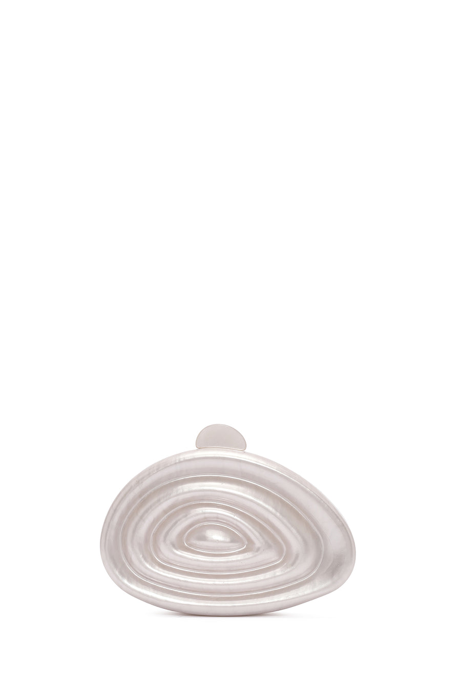 Women's White Long Strap Patterned Mini Clutch Bag