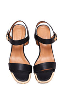 Women's Black Thick Heeled Sandals | Derimod