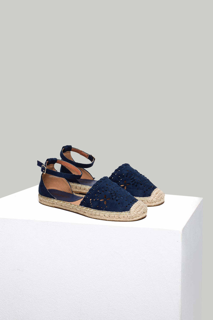 Suede Women's Espadrille with Ankle Strap