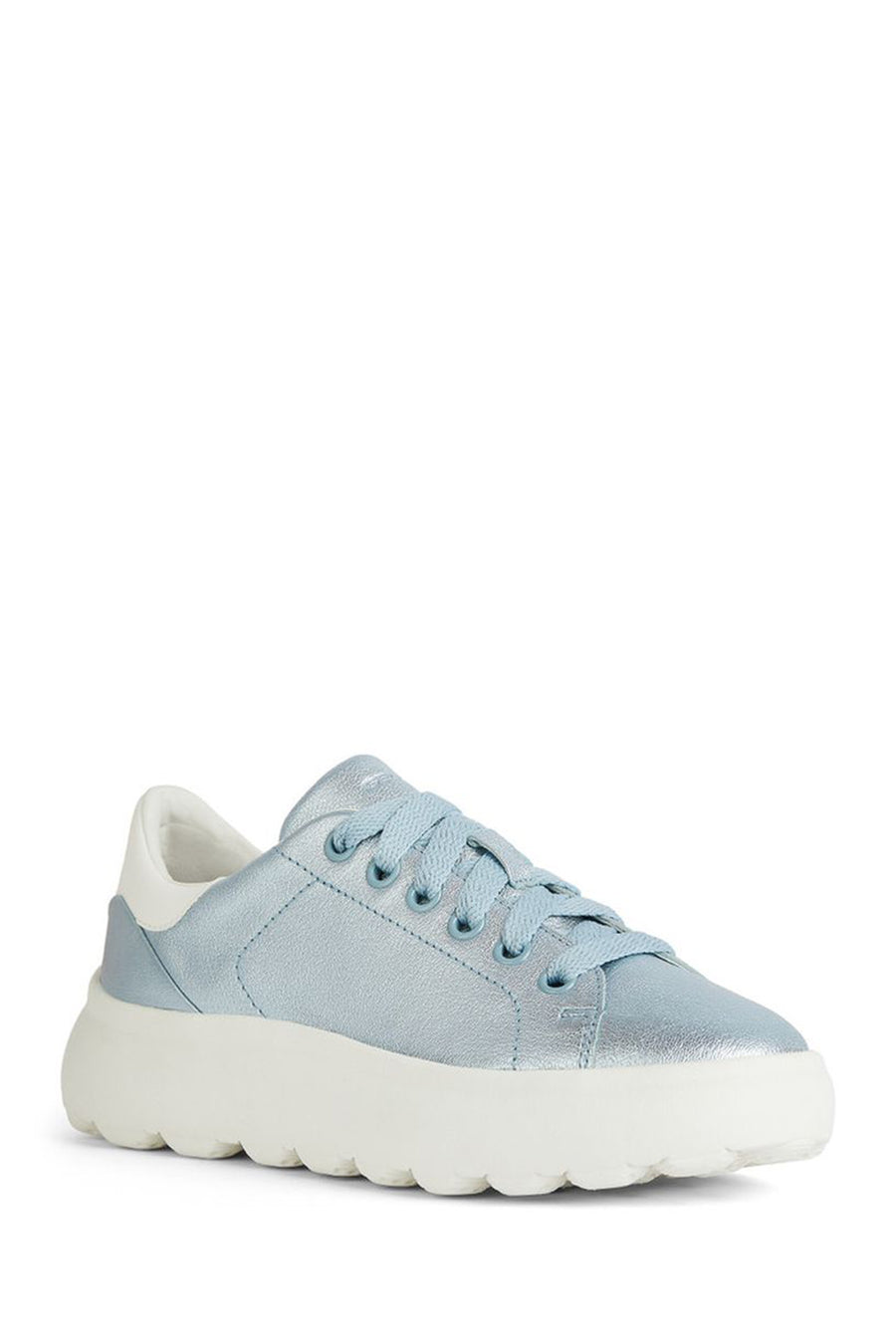Geox Kadın Mavi Spherica Ec4.1 Bağcıklı Deri Sneaker