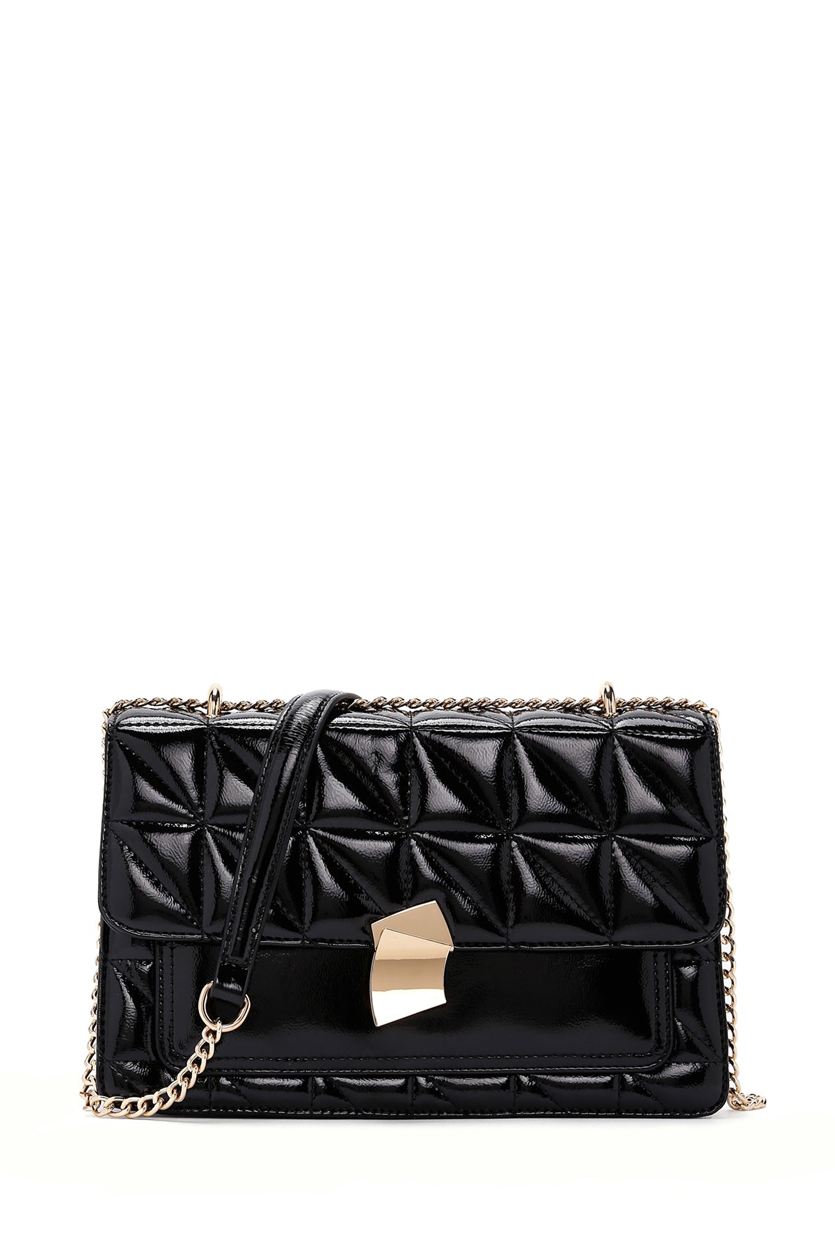 Women's Black Long Strap Quilted Handbag 23WBD2803KP | Derimod