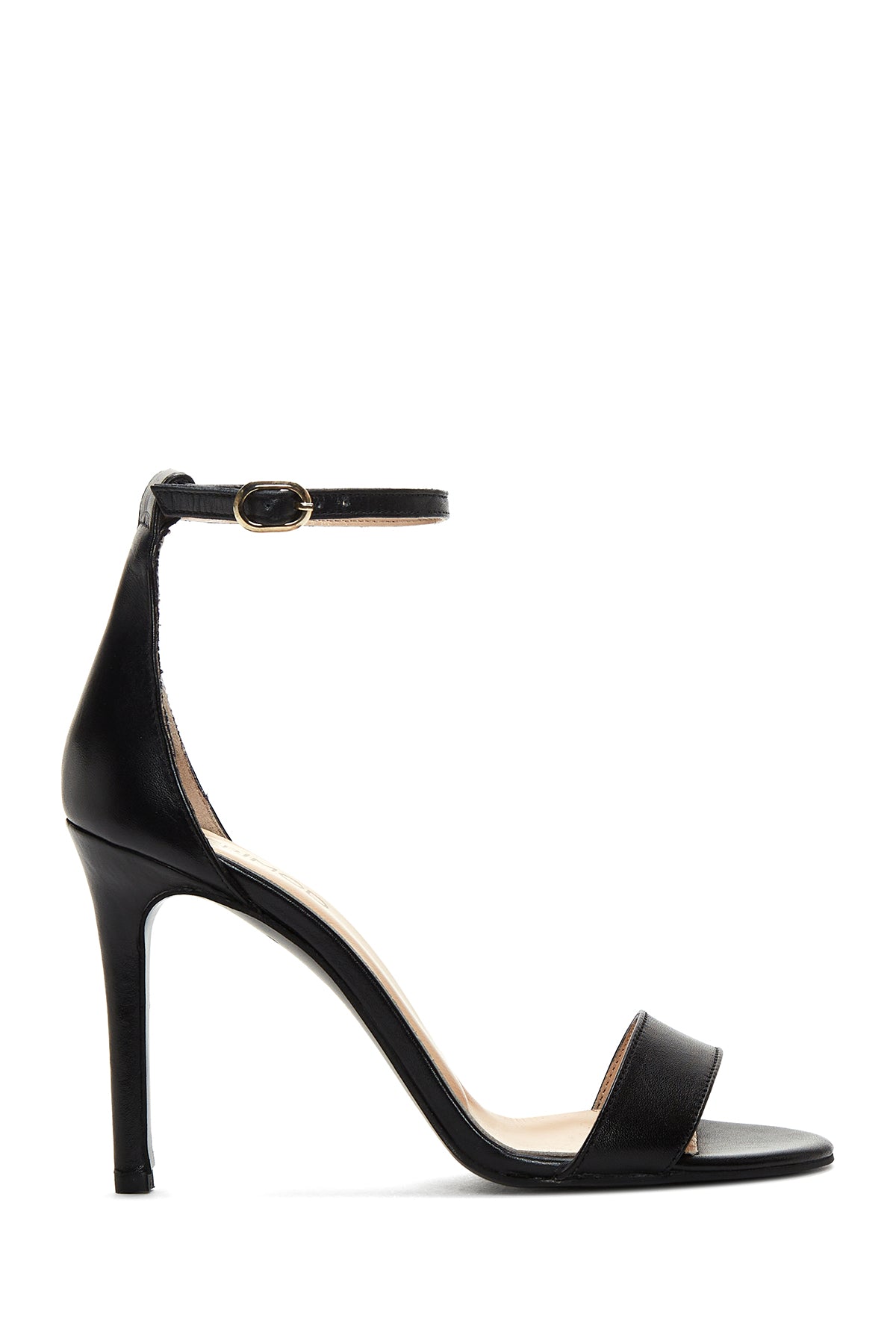 Women's Black Leather Heeled Sandals 22SFD160518 | Derimod