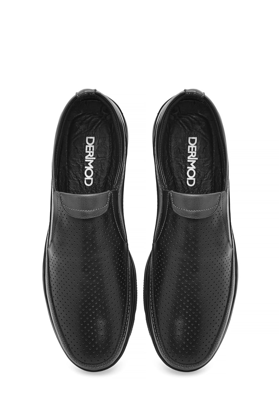 Men's Black Leather Casual Loafer