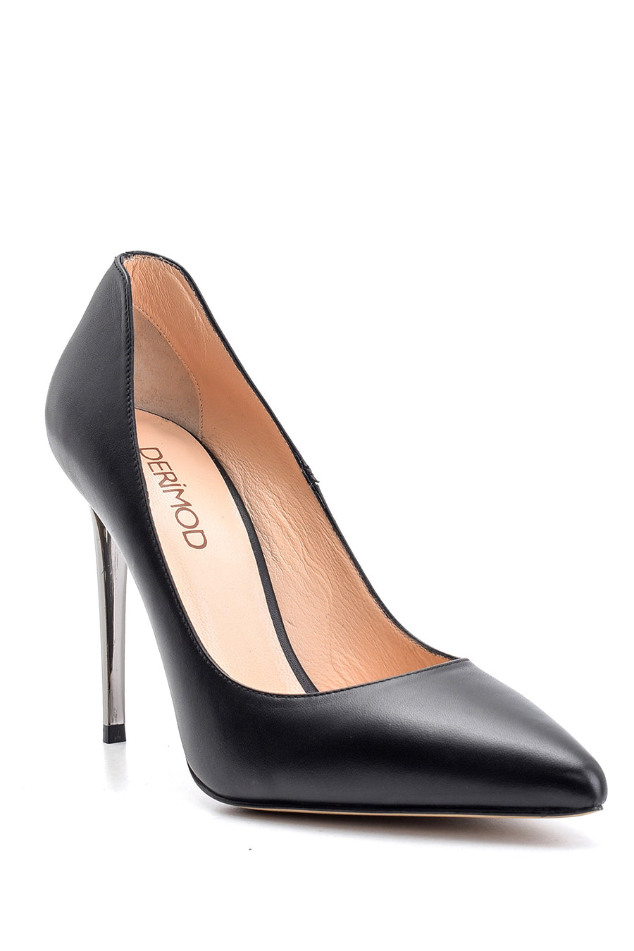 Kadın Topuk Detaylı Deri Stiletto