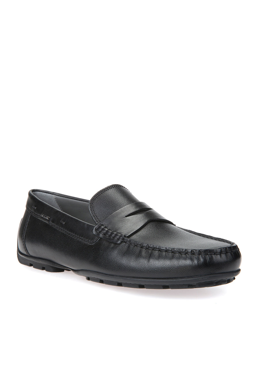 Geox Erkek Siyah U Moner 2Fit Casual Deri Loafer