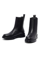 Woman Black Leather Chelsea Boots | Derimod