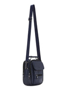 Men's Navy Blue Messenger Bag | Derimod