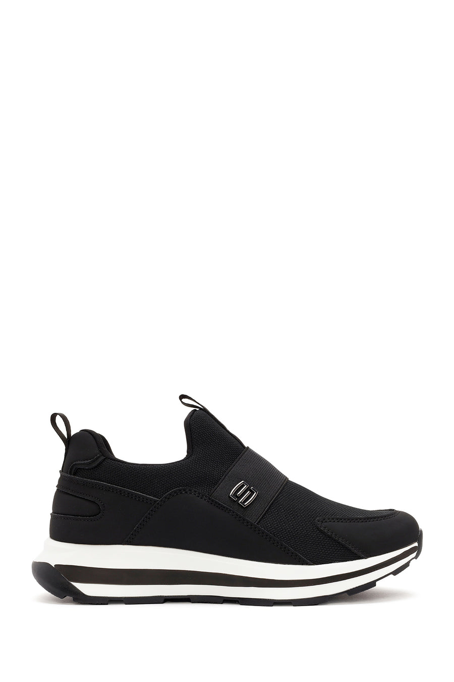 Men's Black Thick-Soled Fabric Sneakers 24WFD69016F | Derimod