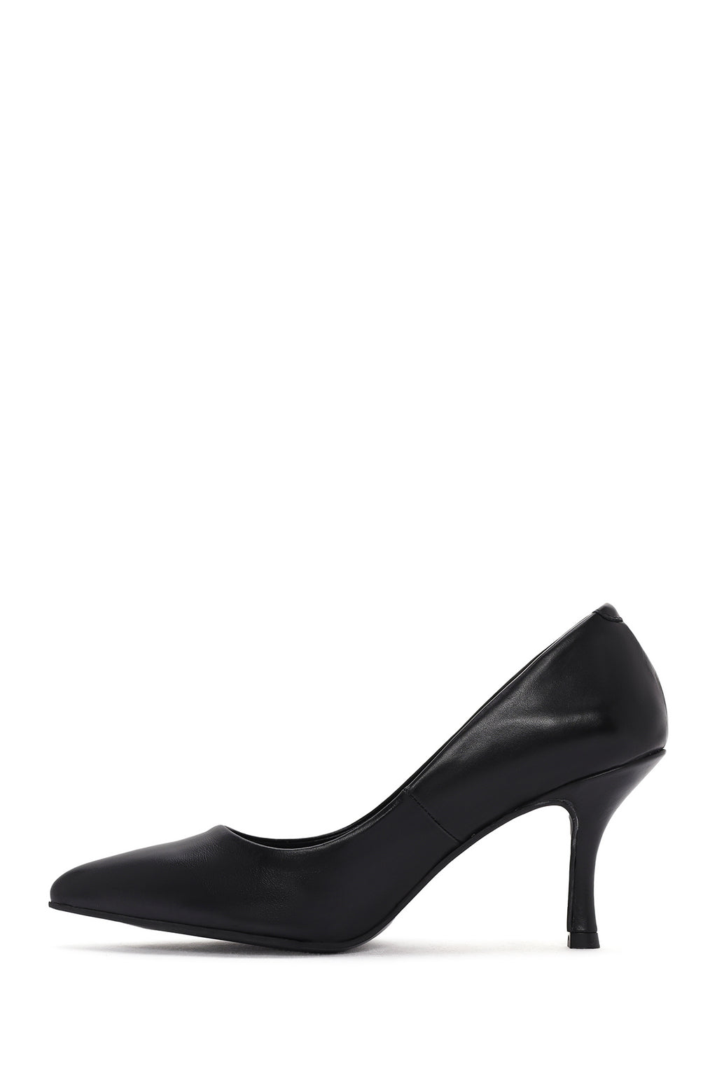 Kadın Siyah İnce Topuklu Deri Stiletto