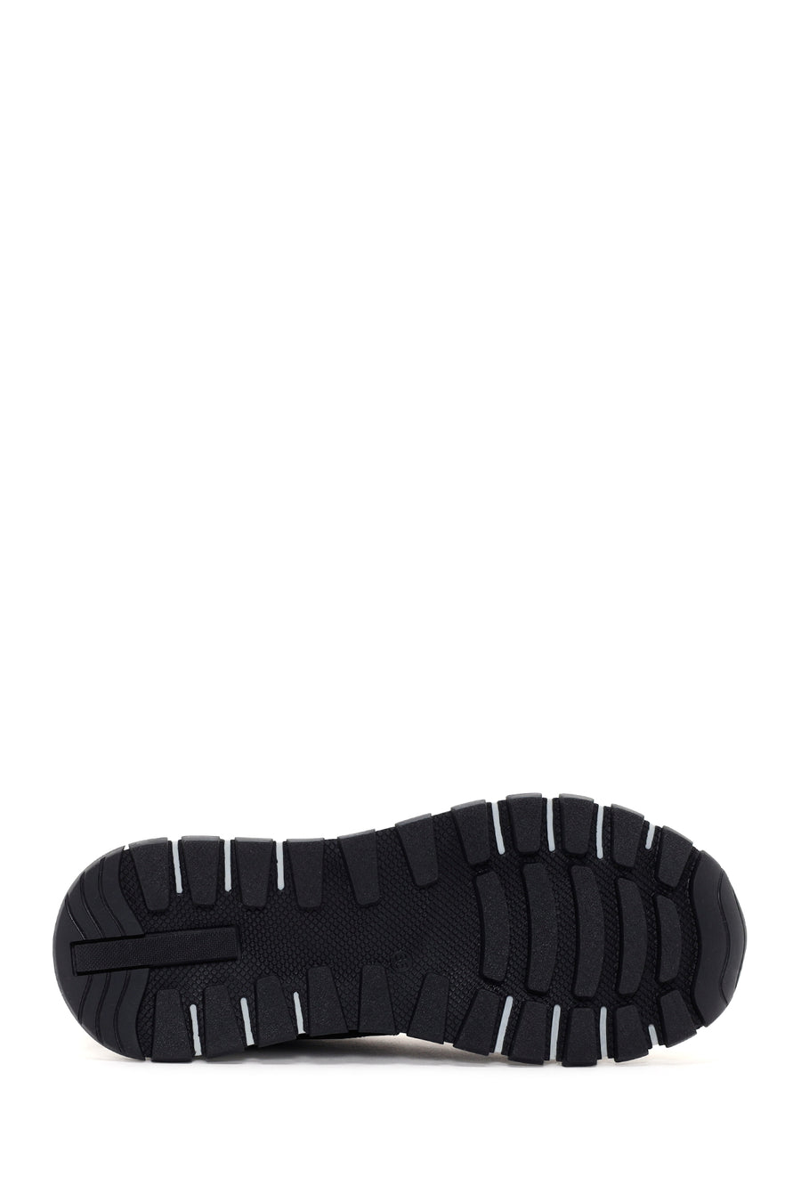 Kadın Siyah Kalın Tabanlı Deri Sneaker