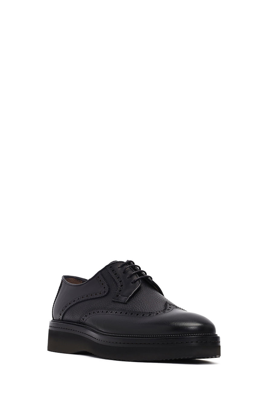 Men's Black Lace Up Leather Casual Shoes