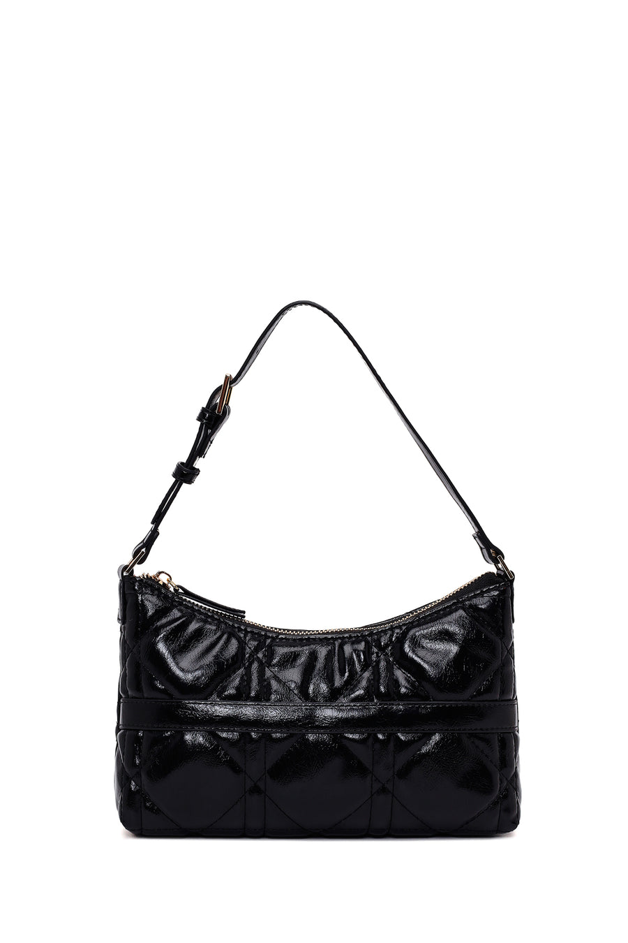 Woman Black Long Chain-Strap Shoulder Bag