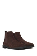 Male Brown Suede Chelsea Boots | Derimod