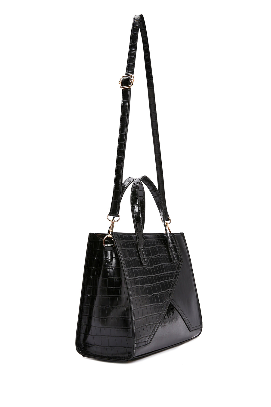Women's Black Long Strap Shoulder Bag