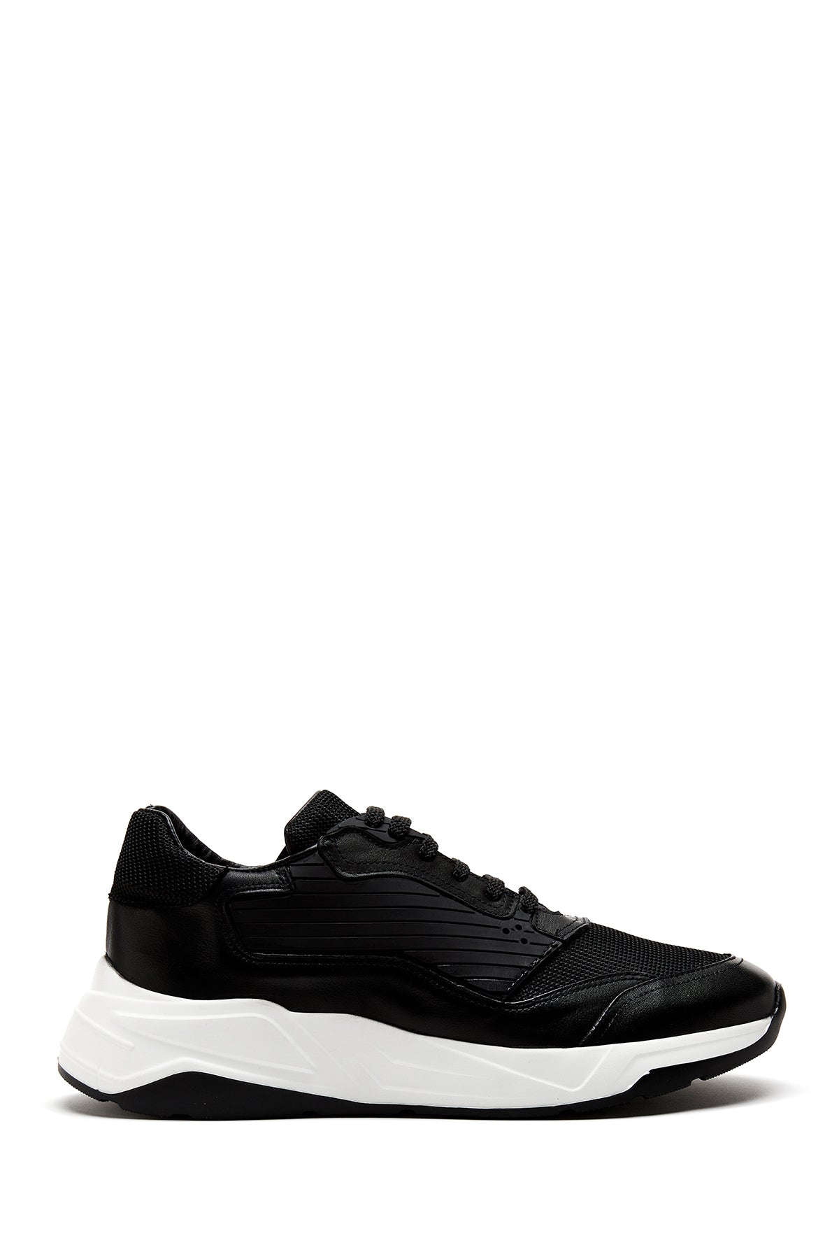 Erkek Siyah Deri Sneaker 22SFD615314 | Derimod