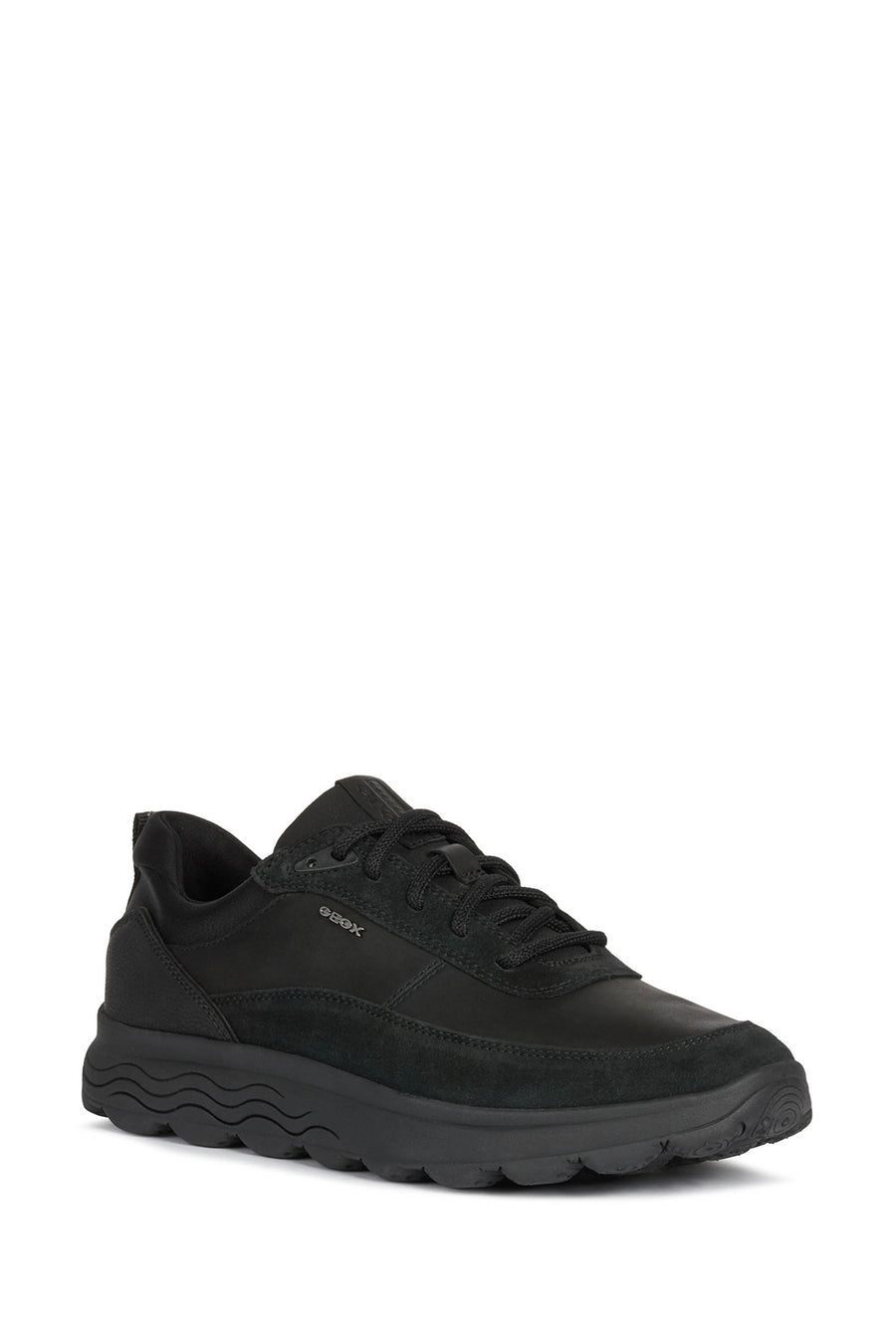 Geox Erkek Siyah Spherica Bağcıklı Deri Sneaker