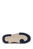 Male Navy Lace-up Thick-soled Suede Leather Sneaker | Derimod