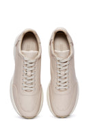 Erkek Bej Deri Sneaker | Derimod