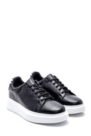 Men's Leather Studded Detailed Sneaker | Derimod