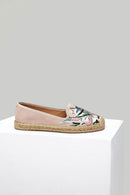 Beige Embroidered Women's Espadrille | Derimod