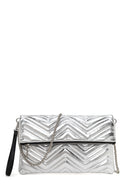 Woman Silver Chain-Strap Quilted Clutch Bag | Derimod