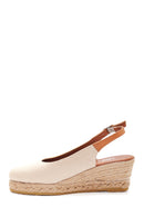 Women's Beige Wedge Heel Espadrille | Derimod