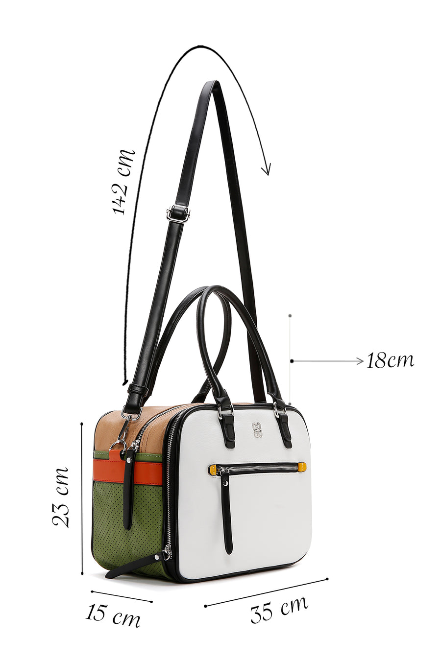 Women's White Long Strap Shoulder Bag
