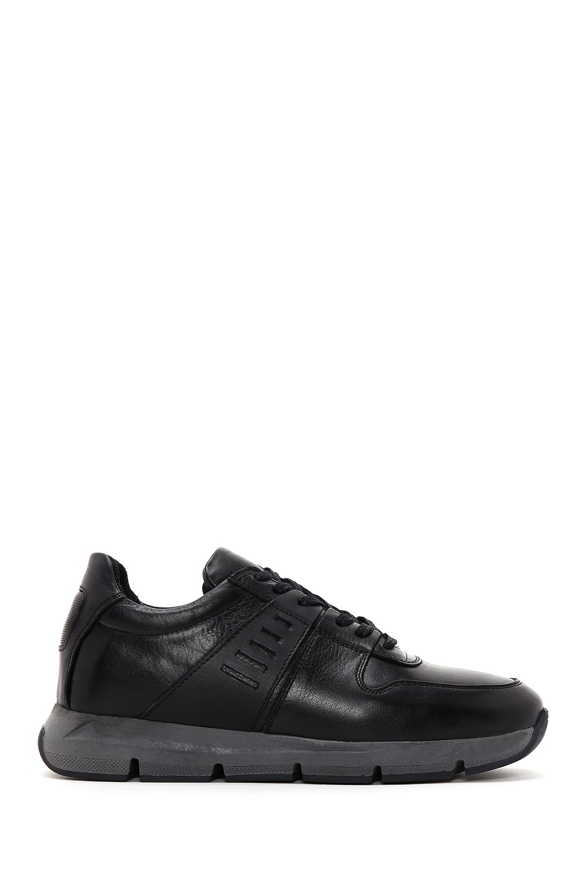 Men's Black Leather Casual Sneaker 23WFD688118 | Derimod