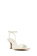 Women's White Ankle Buckle Thin Heel Sandals | Derimod