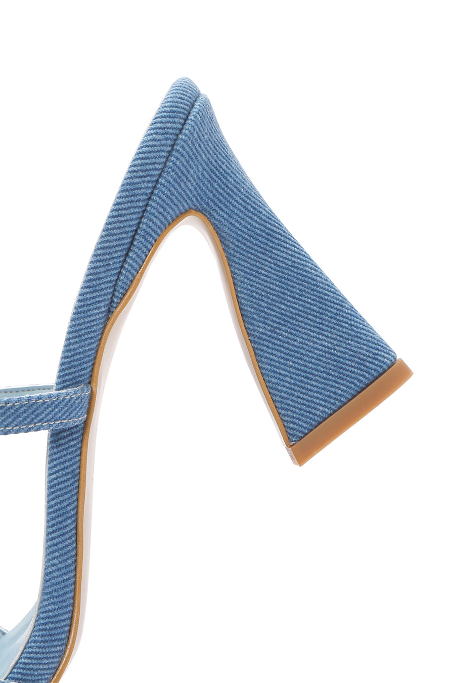 Women's Blue Thin Heeled Slippers