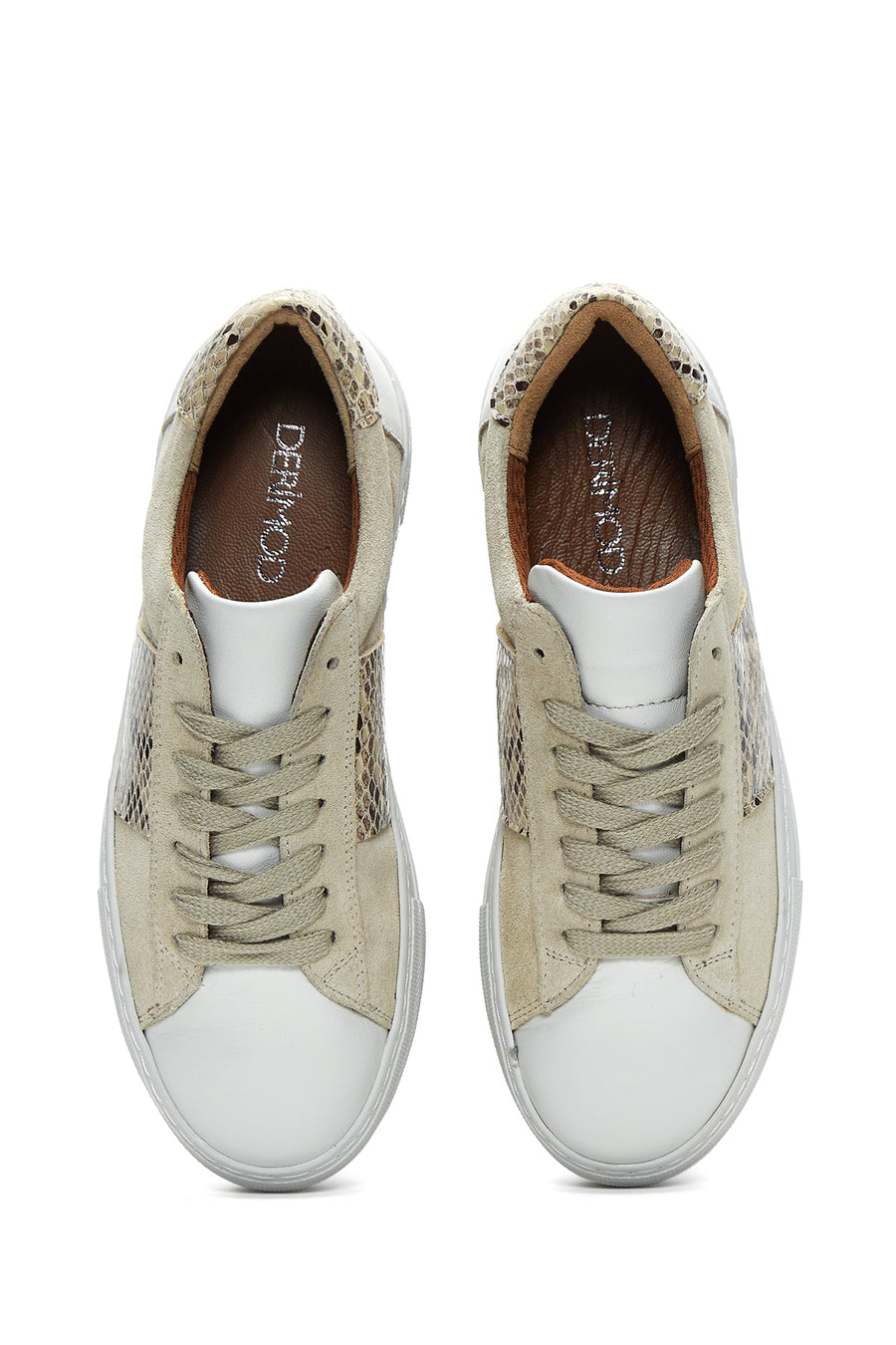 Women's Mink Leather Patterned Sneaker