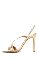 Women's Gold High Heel Sandals | Derimod