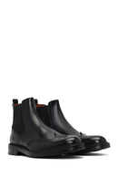Men's Black Leather Chelsea Boot | Derimod