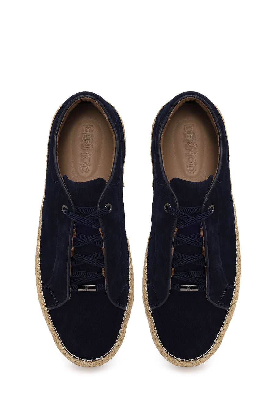 Male Navy Thick-Soled Suede Leather Sneaker