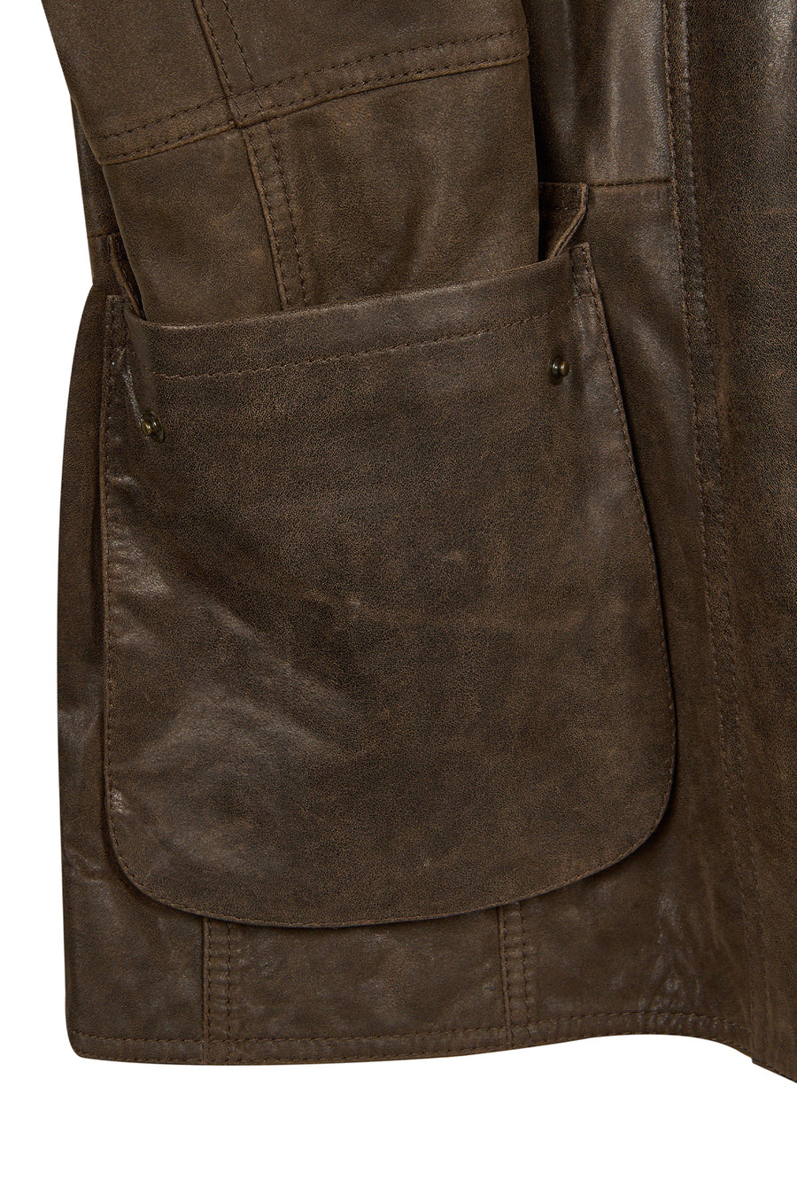 Gateaway Woman Brown Leather Coat