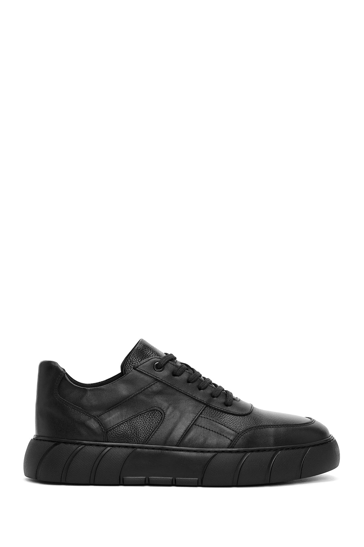 Men's Black Lace-up Leather Sneaker 24WFD660714 | Derimod