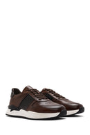 Men's Brown Lace-Up Leather Casual Sneakers | Derimod