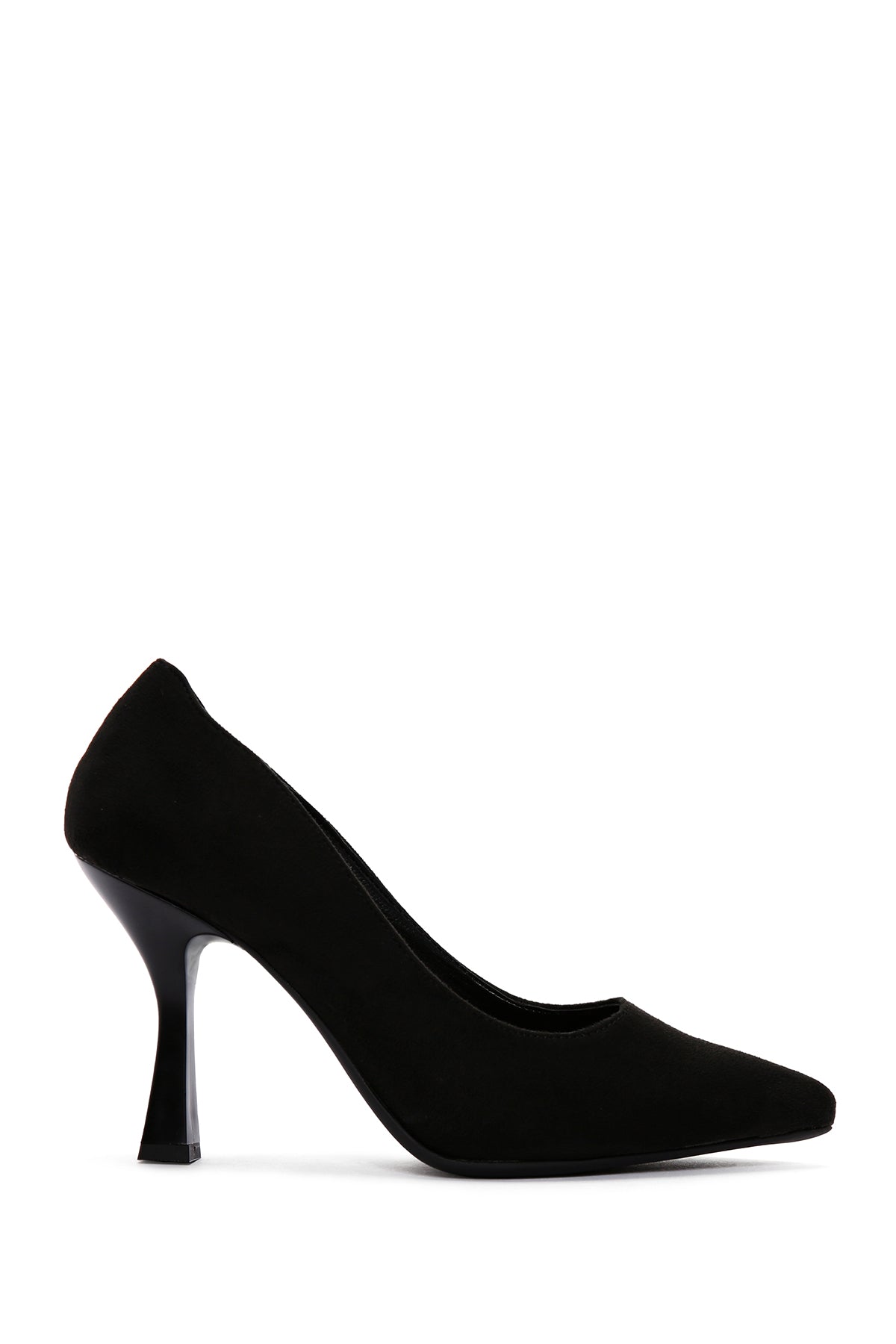 Women's Black Suede Heeled Stiletto 23WFE402610 | Derimod