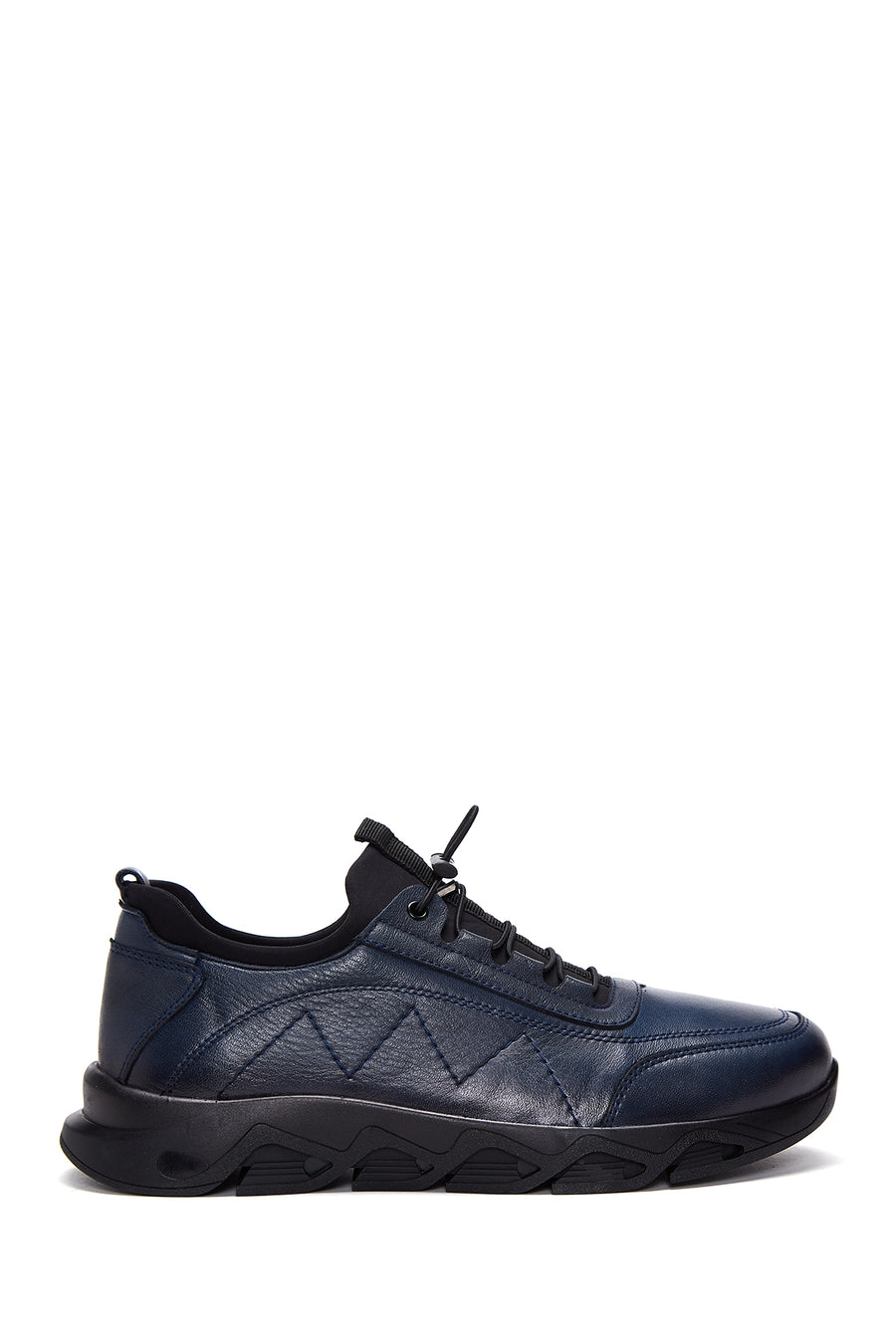 Erkek Lacivert Deri Casual Sneaker 23WFD6905FT | Derimod